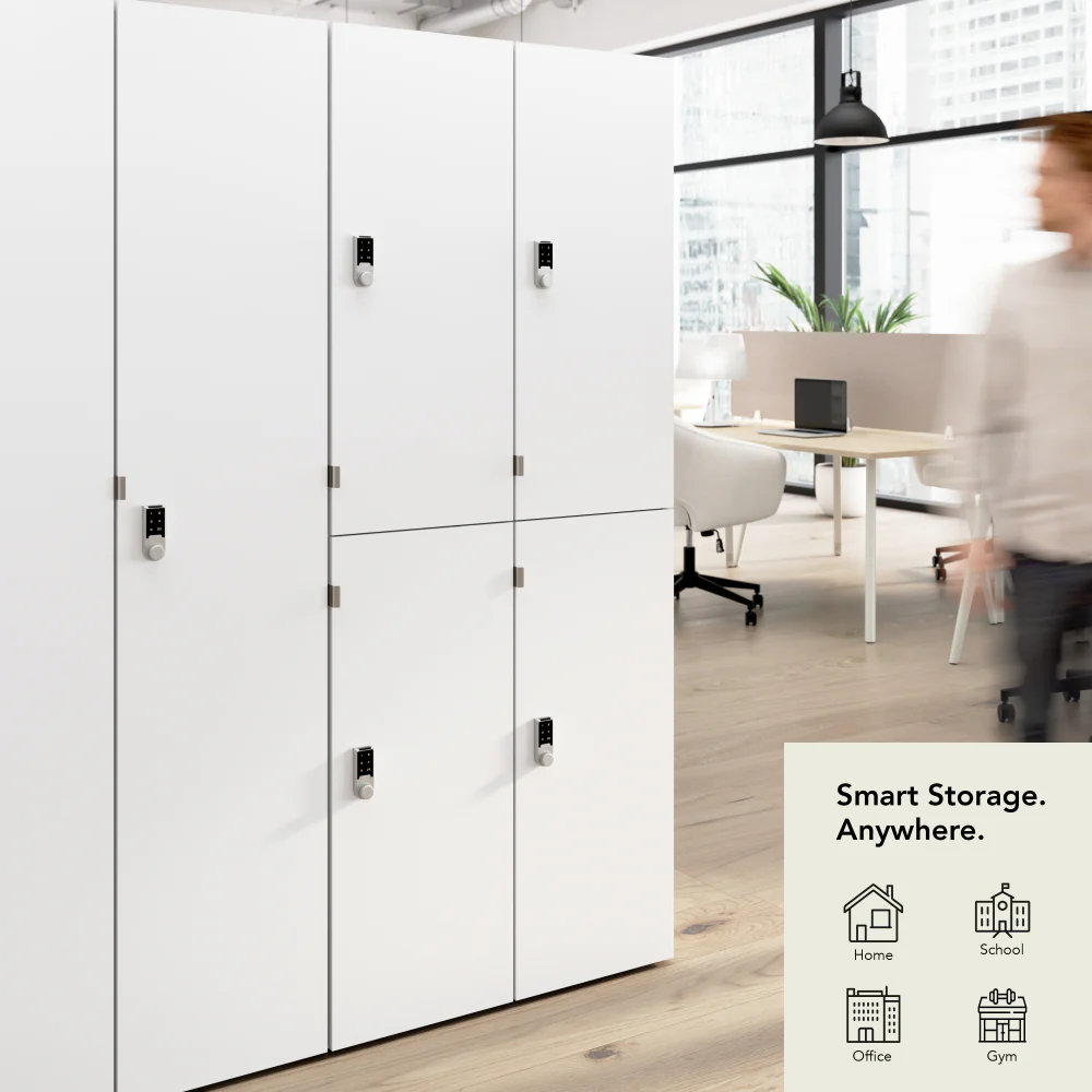 Assure Two Tier 4 Door Storage Lockers with Keypad Locks - Image 9